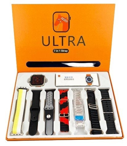 7 In 1 Ultra Smart Watch Ultra With Multiple Features (random Color)